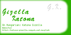 gizella katona business card